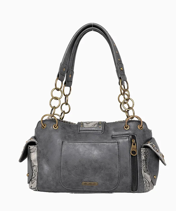 Montana West Cut-out Western Floral Buckle Satchel