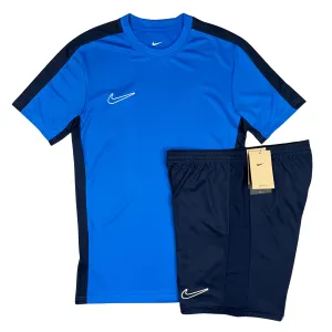 Nike Academy Drill Tshirt / Shorts Set - Royal Blue