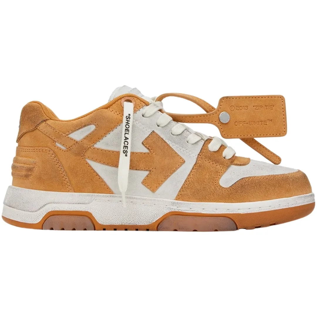 Off-White Out Of Office Vintage Orange Suede Leather Sneakers