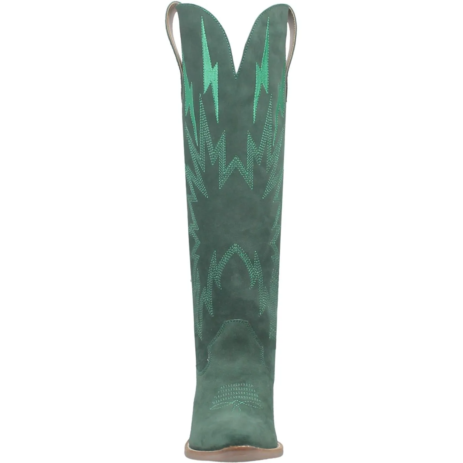 Online Exclusive | Dingo | Thunder Road Suede Leather Cowboy Boots in Green **PREORDER