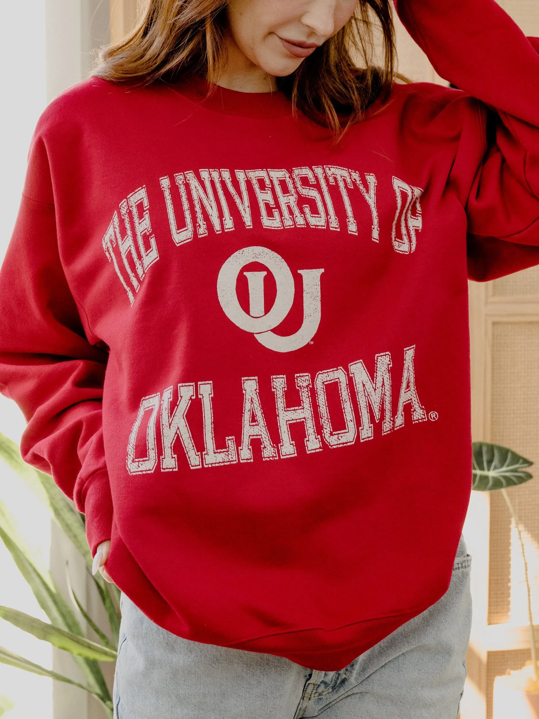 OU Sooners Vintage Sport Crimson Sweatshirt