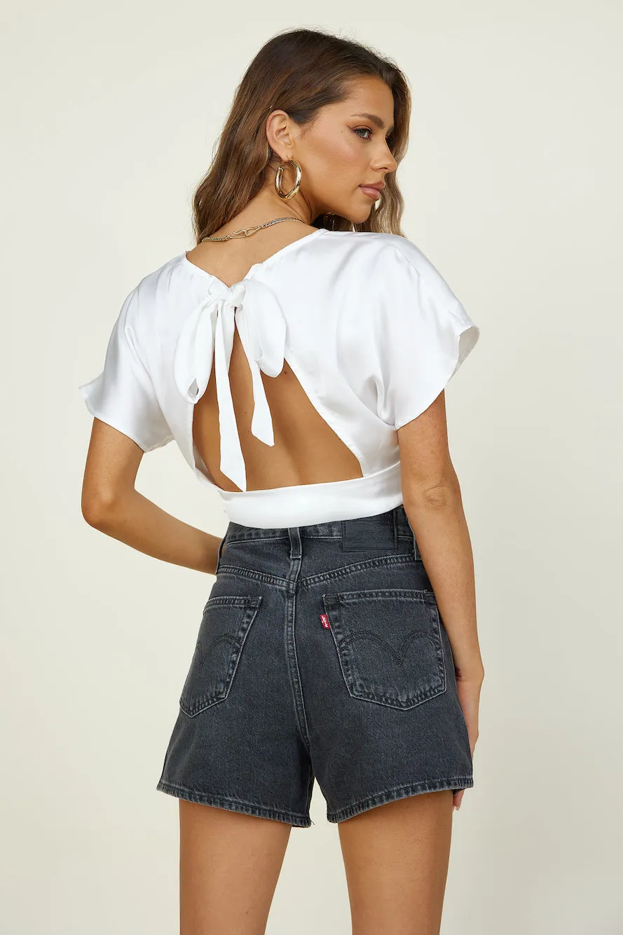 Out Of Mind Crop Top White