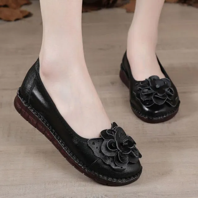 Oxford Shoes For Women Genuine Leather Flats Female Walking Shoes High Quality Wear Resitant Woman Footwear Ladies Moccasins