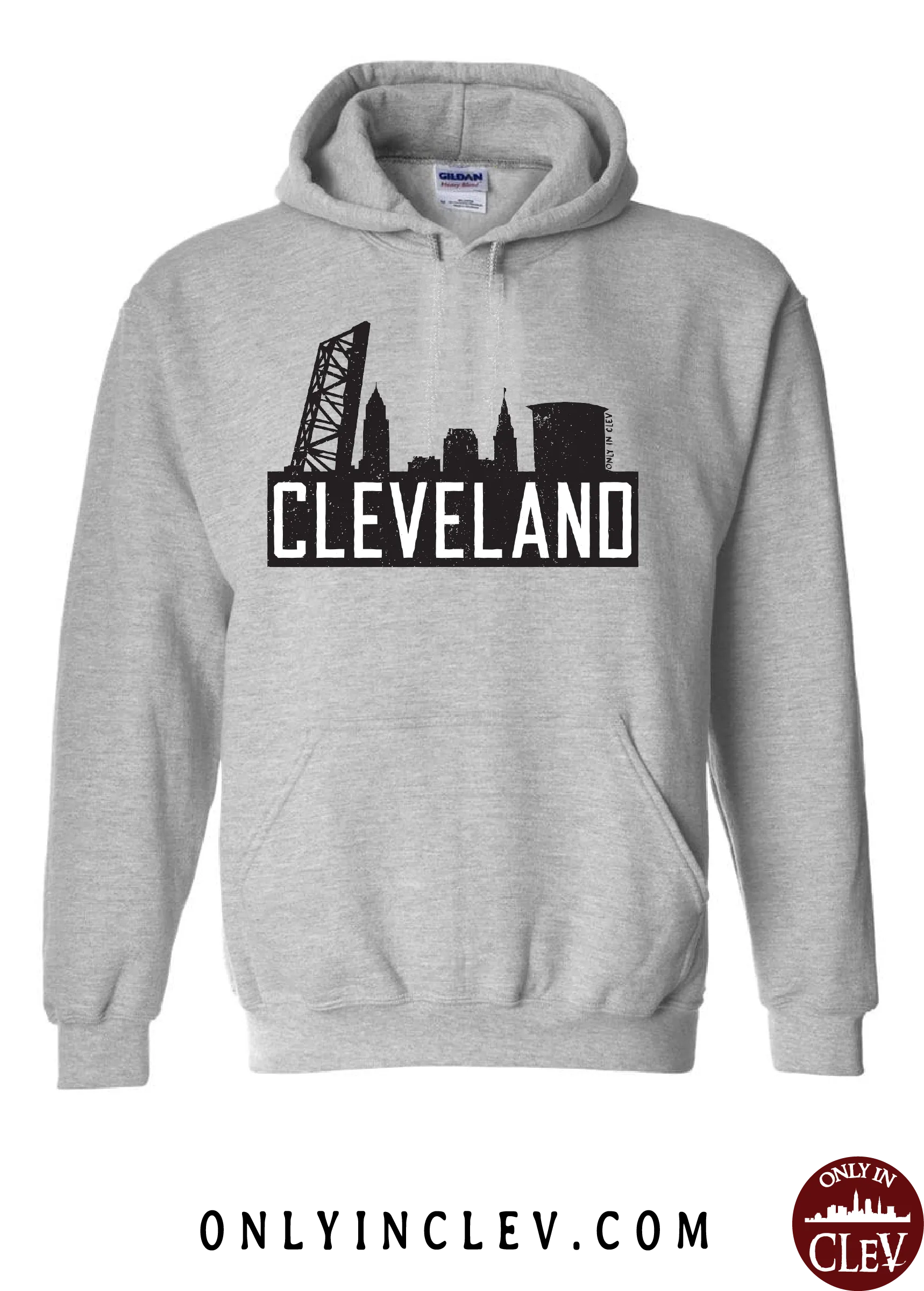 "The Flats Skyline" T Shirt on Gray