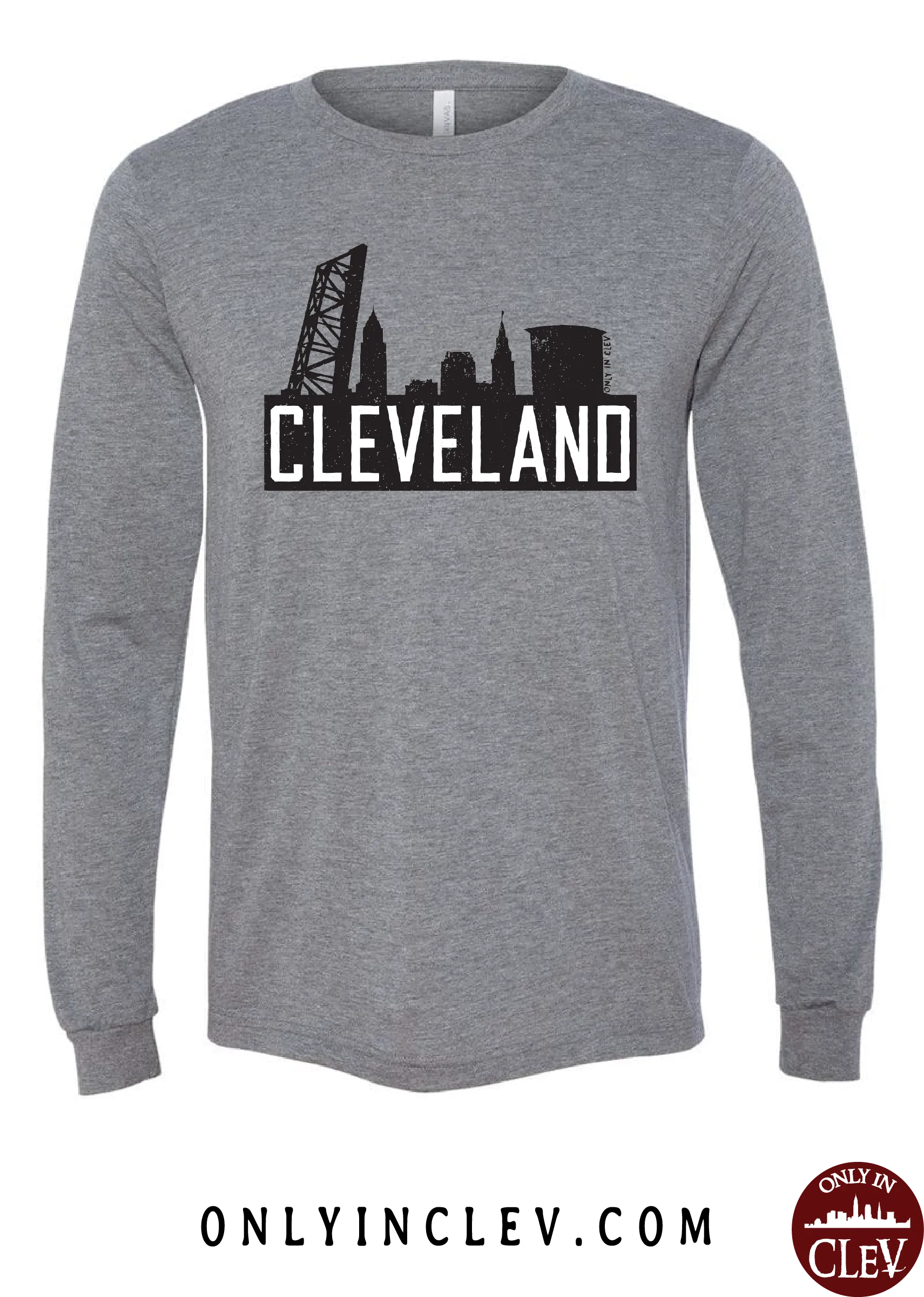 "The Flats Skyline" T Shirt on Gray