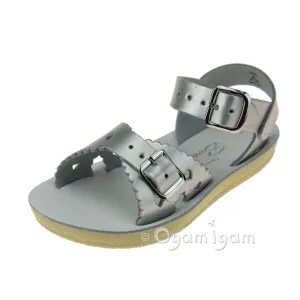 Salt-Water Sweetheart Girls Silver Sandal