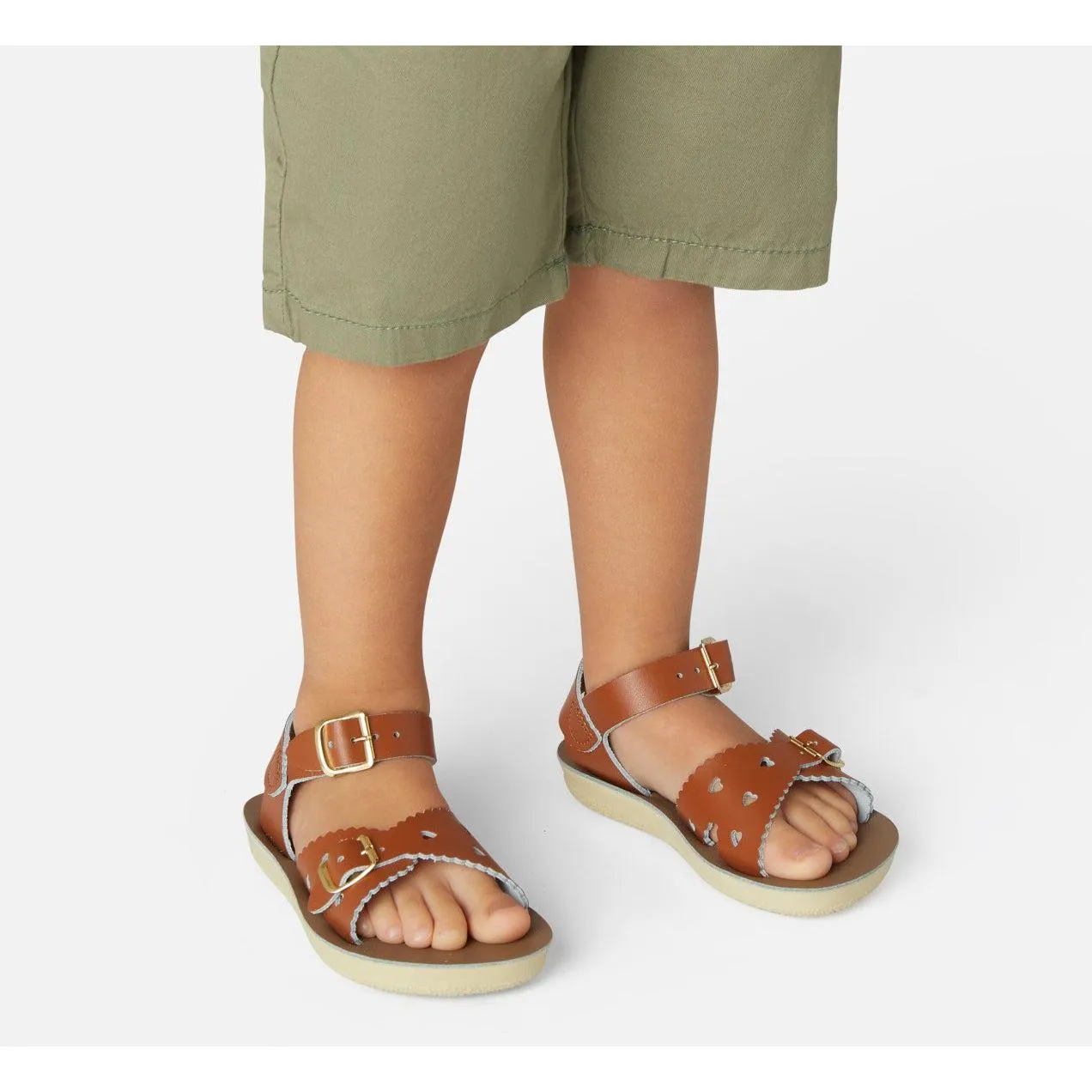 Saltwater Sweetheart Sandals - Tan - Kids