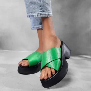 Siena Platforms in Green For Women