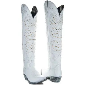 Soto Boots Womens Tall White Cowgirl Boots M50061