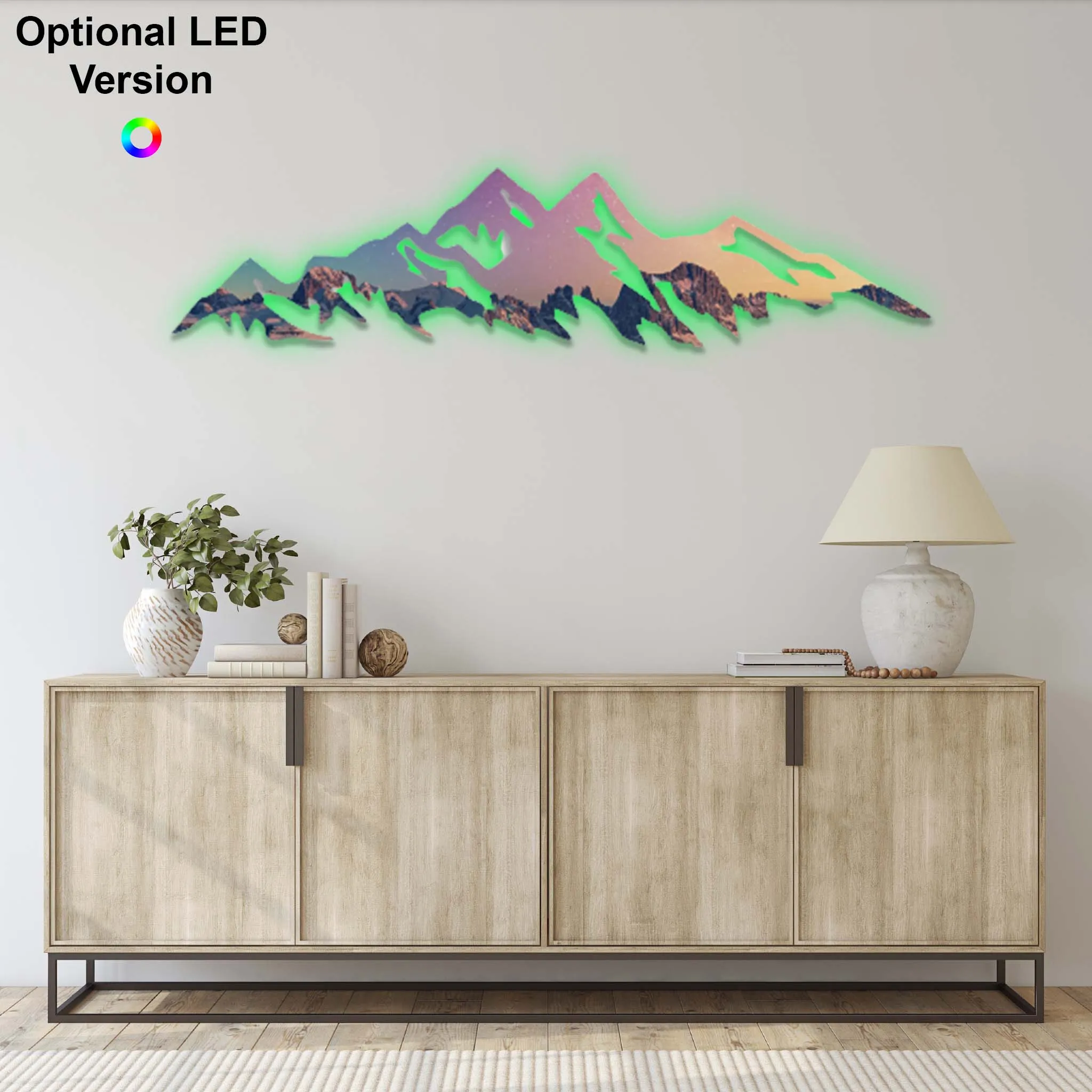 Space Mountains - Metal Wall Art