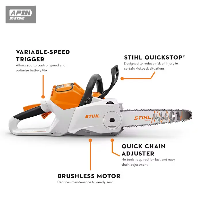 Stihl | MSA 160 C-B Battery-Powered Chainsaw | 12" bar w/ AP 300 S Battery & AL 301 Charger (MSA160-AP300S-AL301-COMBO)