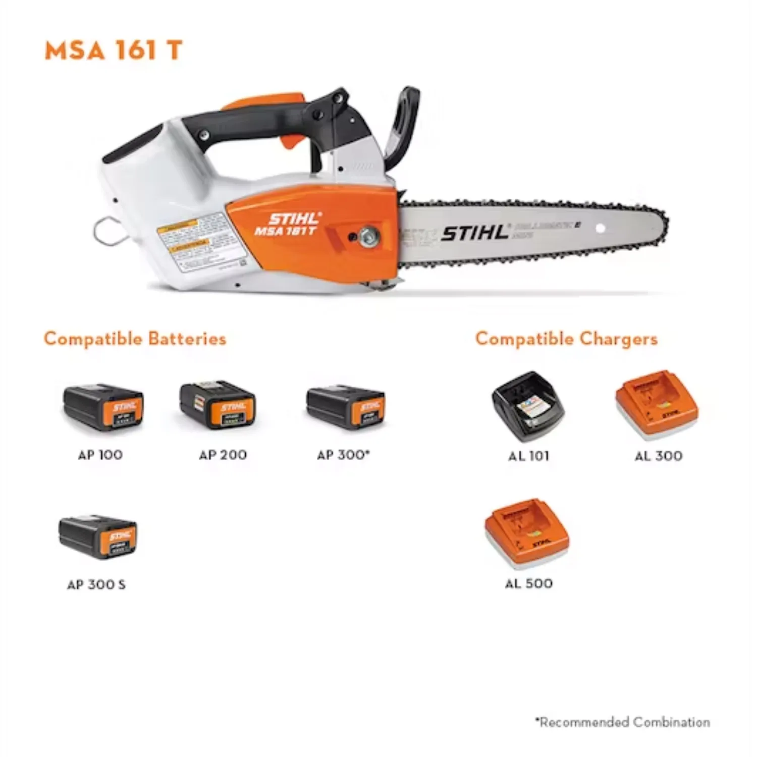 STIHL MSA 161 T Battery Powered Chainsaw with Quickstop | Tool Only