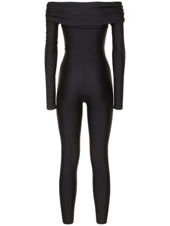 The Andamane   Kendall shiny stretch lycra jumpsuit 