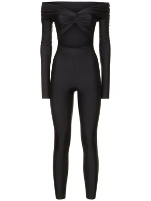 The Andamane   Kendall shiny stretch lycra jumpsuit 