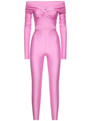 The Andamane   Kendall shiny stretch lycra jumpsuit 