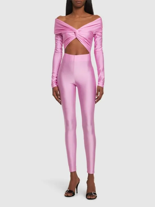 The Andamane   Kendall shiny stretch lycra jumpsuit 