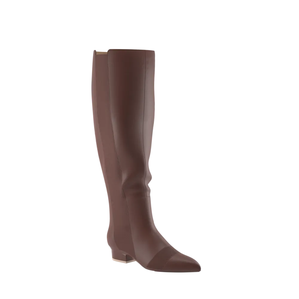 The Knee High Boot Walnut Leather