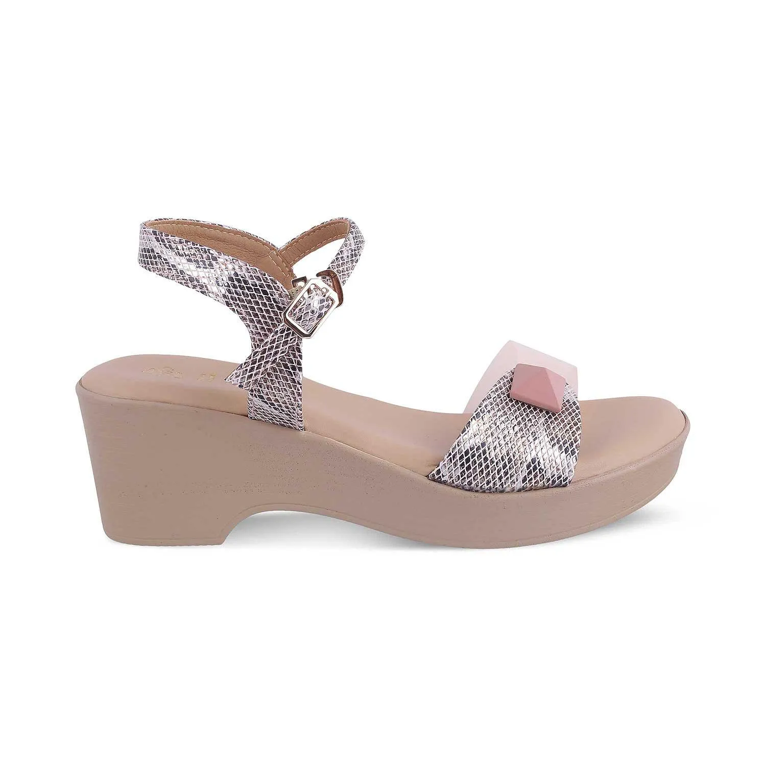 The Python Pink Women's Dress Heel Sandals Tresmode