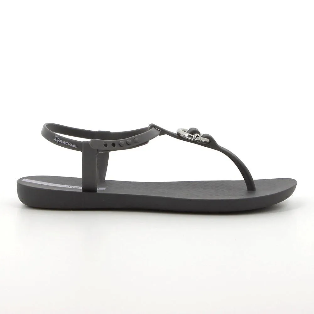 Thong Metal - Trim Sandals Slingback - Grey