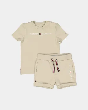 Tommy Hilfiger Infant Essential Shorts Set Savannah Sand