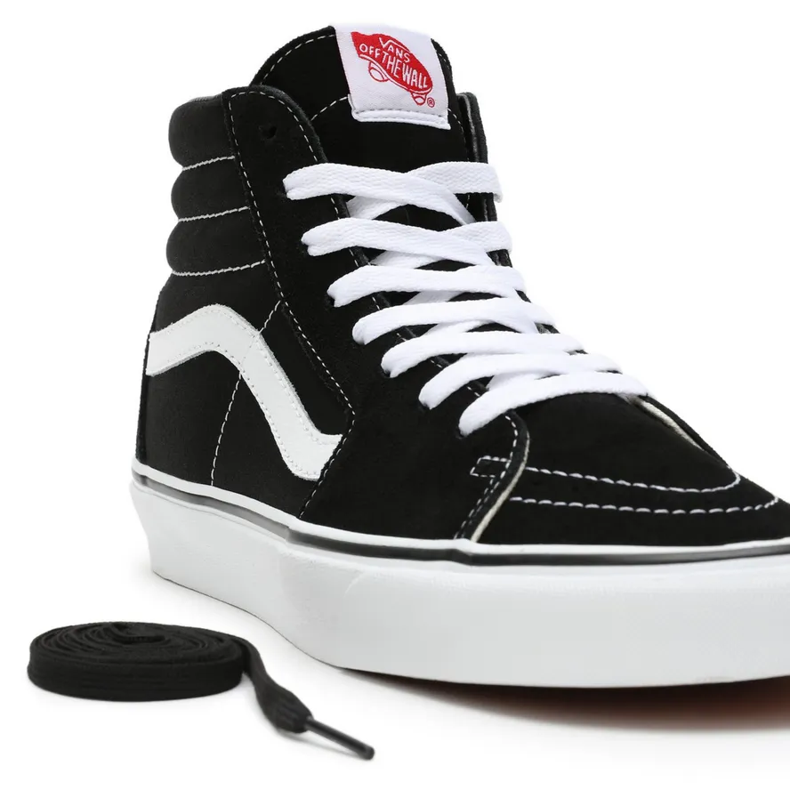 Vans scarpa Sneakers alta per uomo e donna in tela e camoscio Sk8-Hi VN000D5IB8C nero-bianco