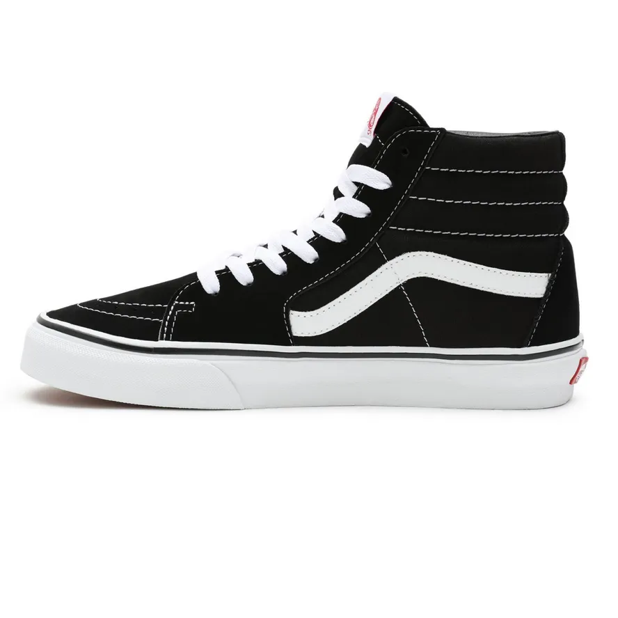 Vans scarpa Sneakers alta per uomo e donna in tela e camoscio Sk8-Hi VN000D5IB8C nero-bianco