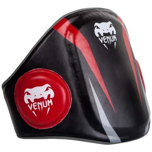 VENUM ELITE 03054 MUAY THAI BOXING MMA SPARRING BELLY PROTECTOR PAD Black-Red