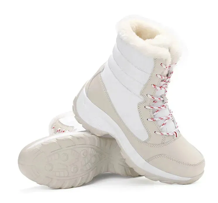 Winter Snow Boots Female High Ankle Waterproof Ladies Cotton Shoes Boots Plus Velvet Shoes