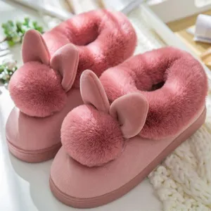 Women's Furry Warm Cute Bunny Slippers