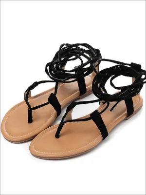 Women's Lace Up Greek Sandals (3  Color Options) By Liv and Mia