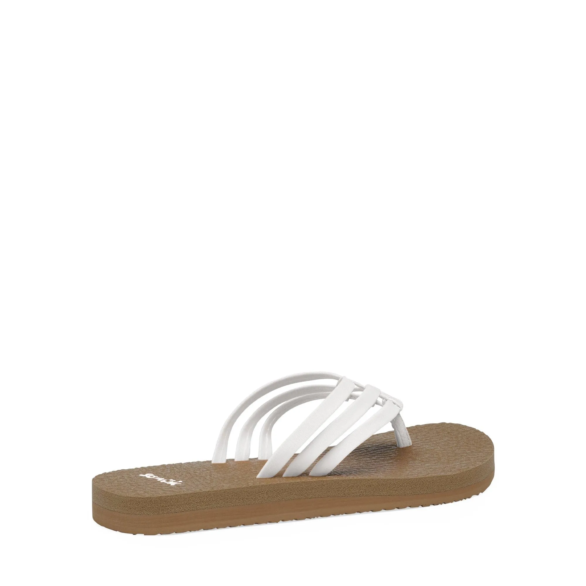 Women's Shoes Sanuk YOGA SANDY Criss Cross Flip Flop Sandals 1112830 WHITE