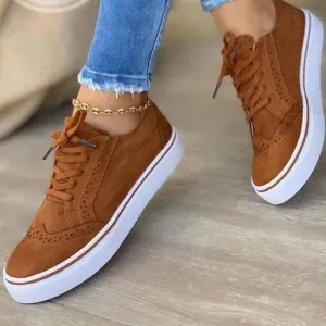 xiangtuibao  Women's Sneakers Lace Up Ladies Flat Shoes for Women  Autumn Vulcanized Shoes Comfort Fashion Woman Flats Shallow New